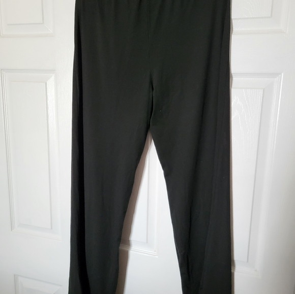 Ladies 2xl black stretch lounge pants with tie waist - Picture 2 of 4